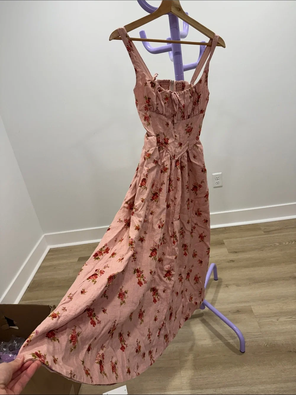 Floral Pink Wide-Leg Jumpsuit